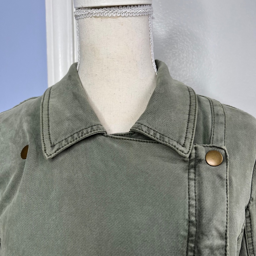 Anthropologie Belted Utility Military Jacket Army Green Faded Women's Size Small - Picture 4 of 12